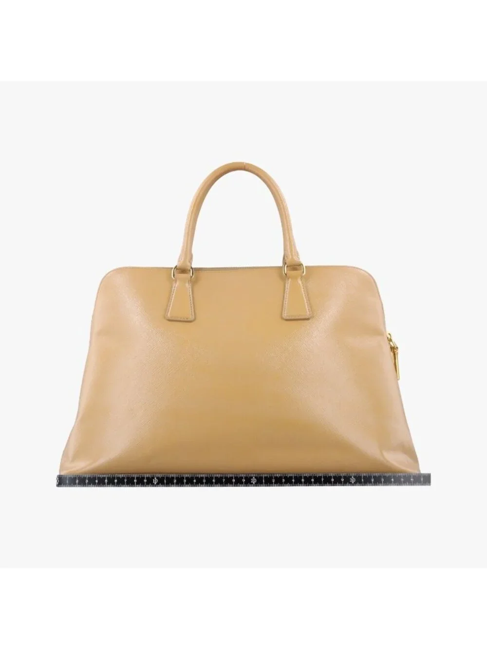 Prada Pyramid Beige Patent 31 Handbag